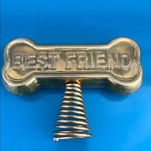 Vintage Brass Restoration Hardware “Best Friend” Christmas Tree Topper